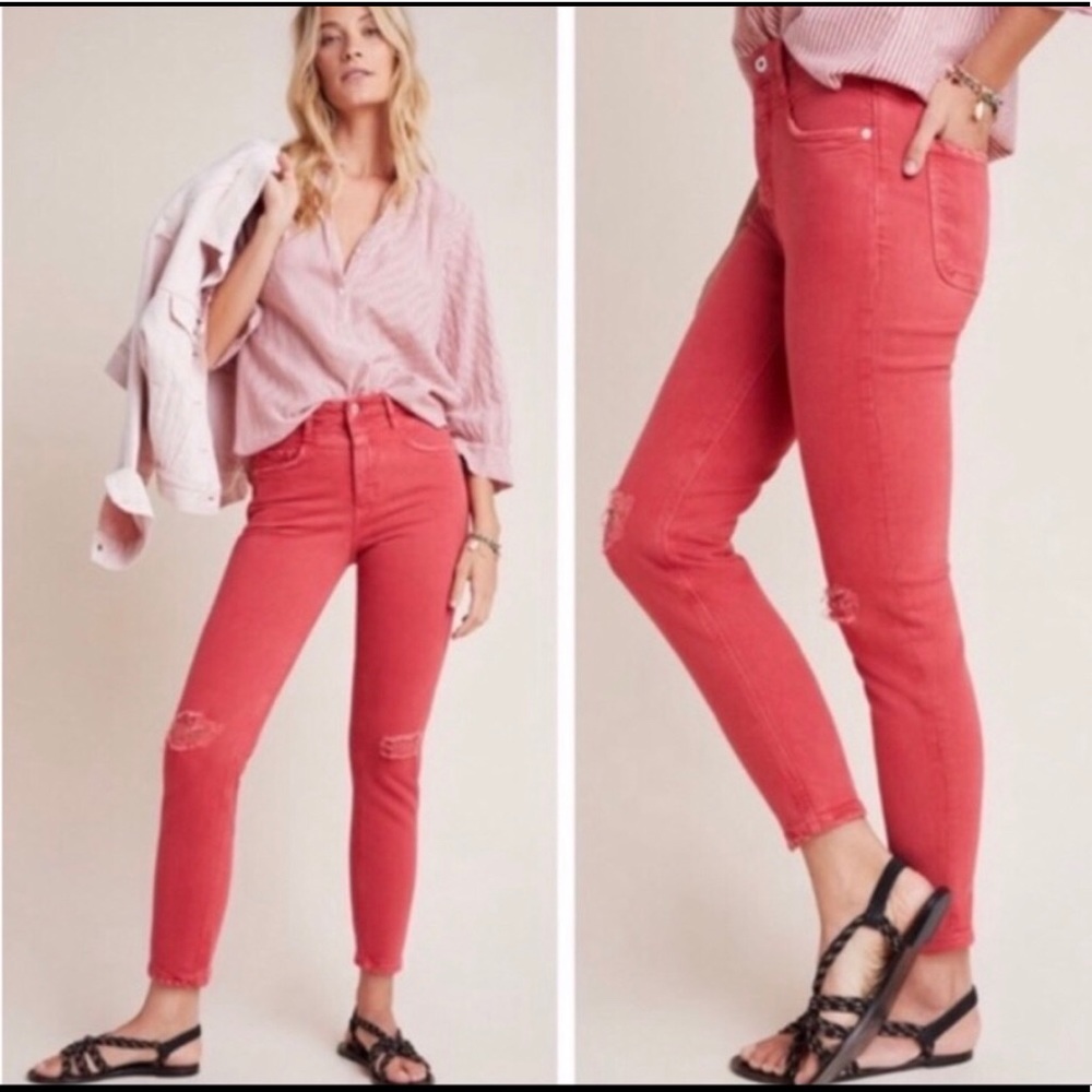 ANTHROPOLOGIE Pilcro Ultra High Rise Slim Jeans‎